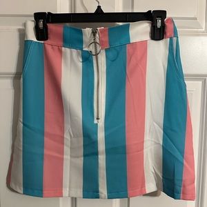 Pink Striped Skirt